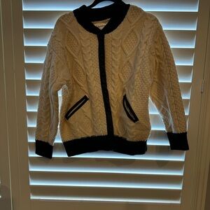 Heartloom Black and Cream Knit Cardigan